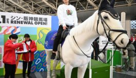 JRA阪神競馬場が家族向けにリニューアル大阪駅で体験イベント 馬ロボットや砂場に歓声 JRA阪神競馬場が家族向けにリニューアル大阪駅で体験イベント 馬ロボットや砂場に歓声