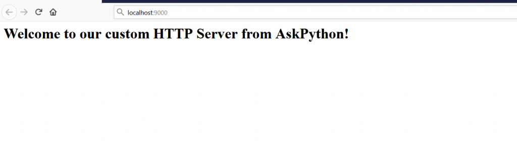 Custom homepage Python http server
