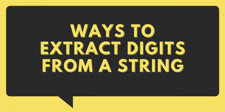 Ways To Extract Digits From A String