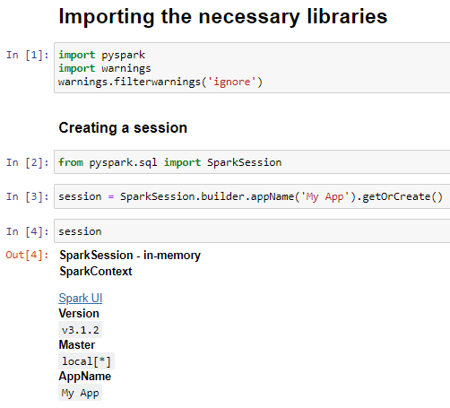 Creating A Session In Pyspark