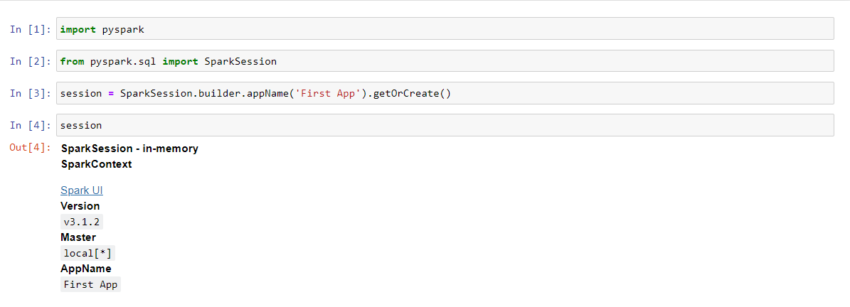 Creating A Session In Pyspark In Jupyter Notebooks