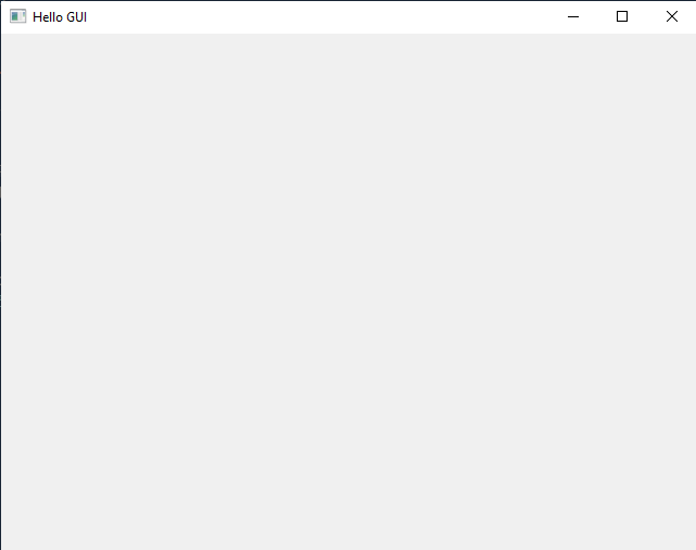 First Display Screen With PyQt5
