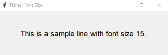 Font Size Tuple Output