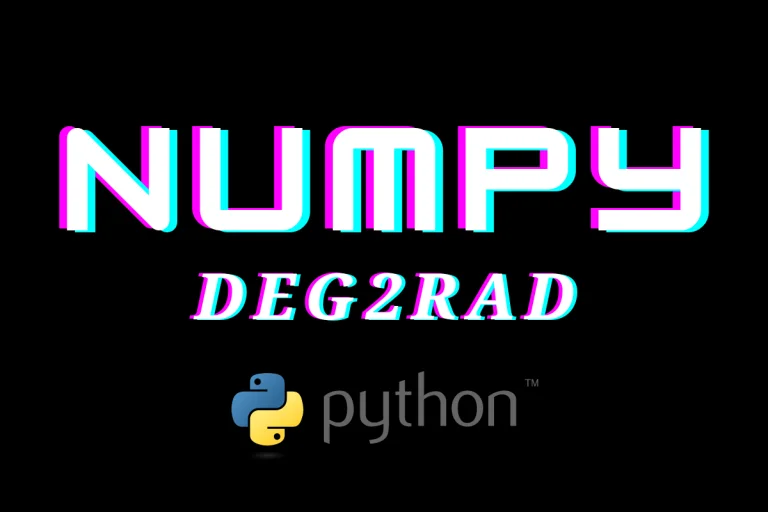 Numpy Deg2rad