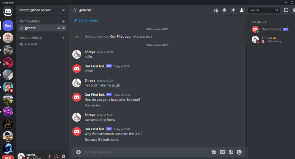 Discord Bot Being Funny