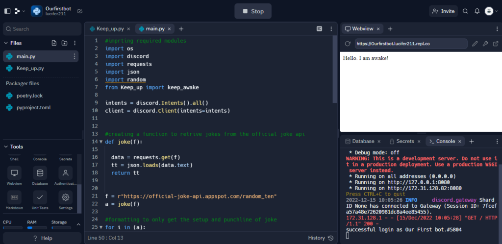 Keeping The Bot Awake