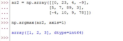 Index Of Maximum Values Across Each Row