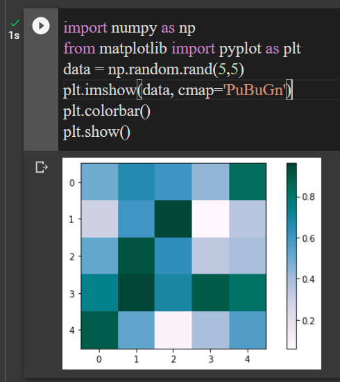 ColorPlotting 2D Array Using PuBuGn