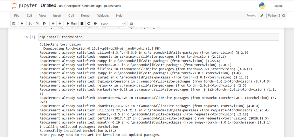 Torchvision Package Installation