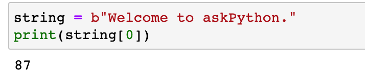 Printing A Character At A Index In A B String