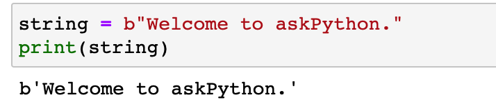 Printing A String With A B Literal Before It