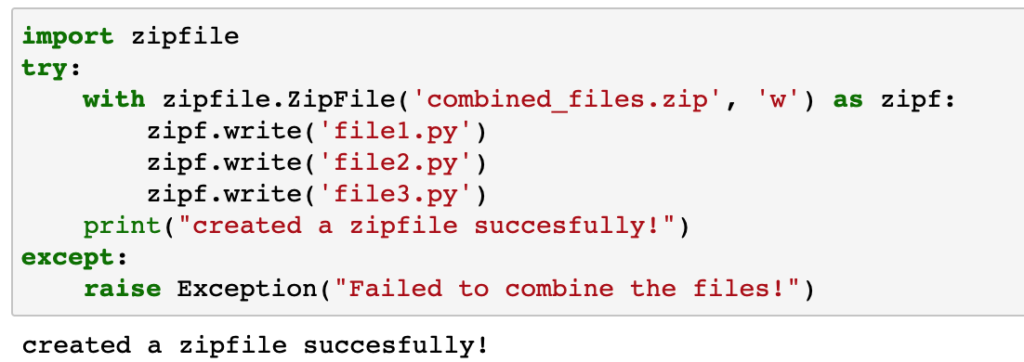 Combining Python Files With Zipfile Module