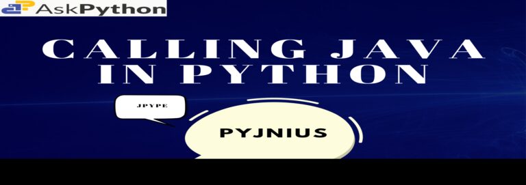 Calling Java With Python