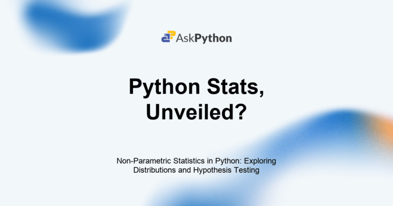 Featured Image For: Non Parametric Statistics In Python: Exploring Distributions And Hypothesis Testing