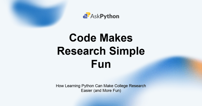 Featured Image For: How Learning Python Can Make College Research Easier (and More Fun)
