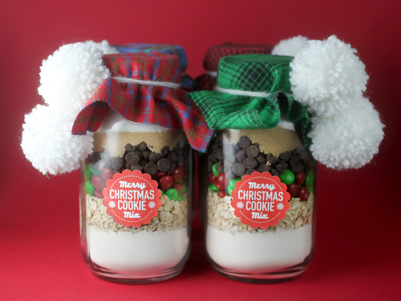 Christmas Cookie Mix Jars
