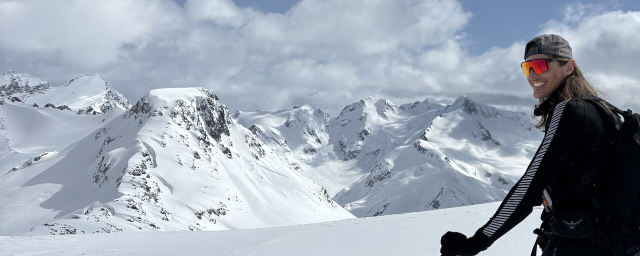 Val on top of a mountain