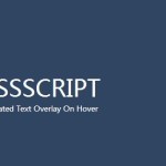 Pure CSS3 Animated Text Overlay On Hover