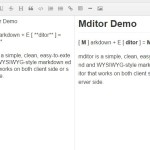 Simple Extendable WYSIWYG Markdown Editor – mditor