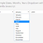 Minimal Dropdown Date Picker In Vanilla JavaScript