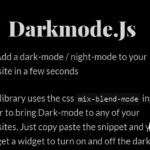 Add Dark Mode To Webpage Using CSS mix-blend-mode – Darkmode.js