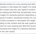 Auto Increase The Height Of Texarea Element While Typing