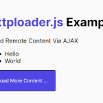 Load Remote Content Via AJAX – httploader.js