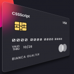 Glassmorphism Debit/Credit Card In Pure CSS