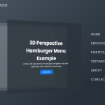 3D Perspective Hamburger Menu With JavaScript And CSS3