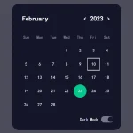 Bootstrap 5 Calendar Component With Dark Mode