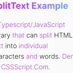 Split HTML Text Into Characters And Words – SplitText