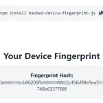 Generate Device-Specific Fingerprints with hashed-device-fingerprint-js