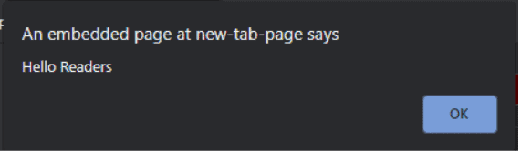 output alert javascript console