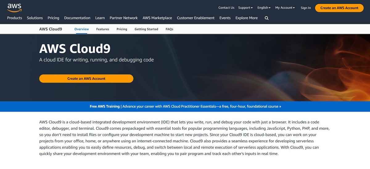 Image of AWS Cloud9 Tool