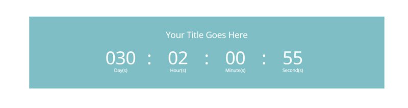 Divi countdown module Divi countdown module