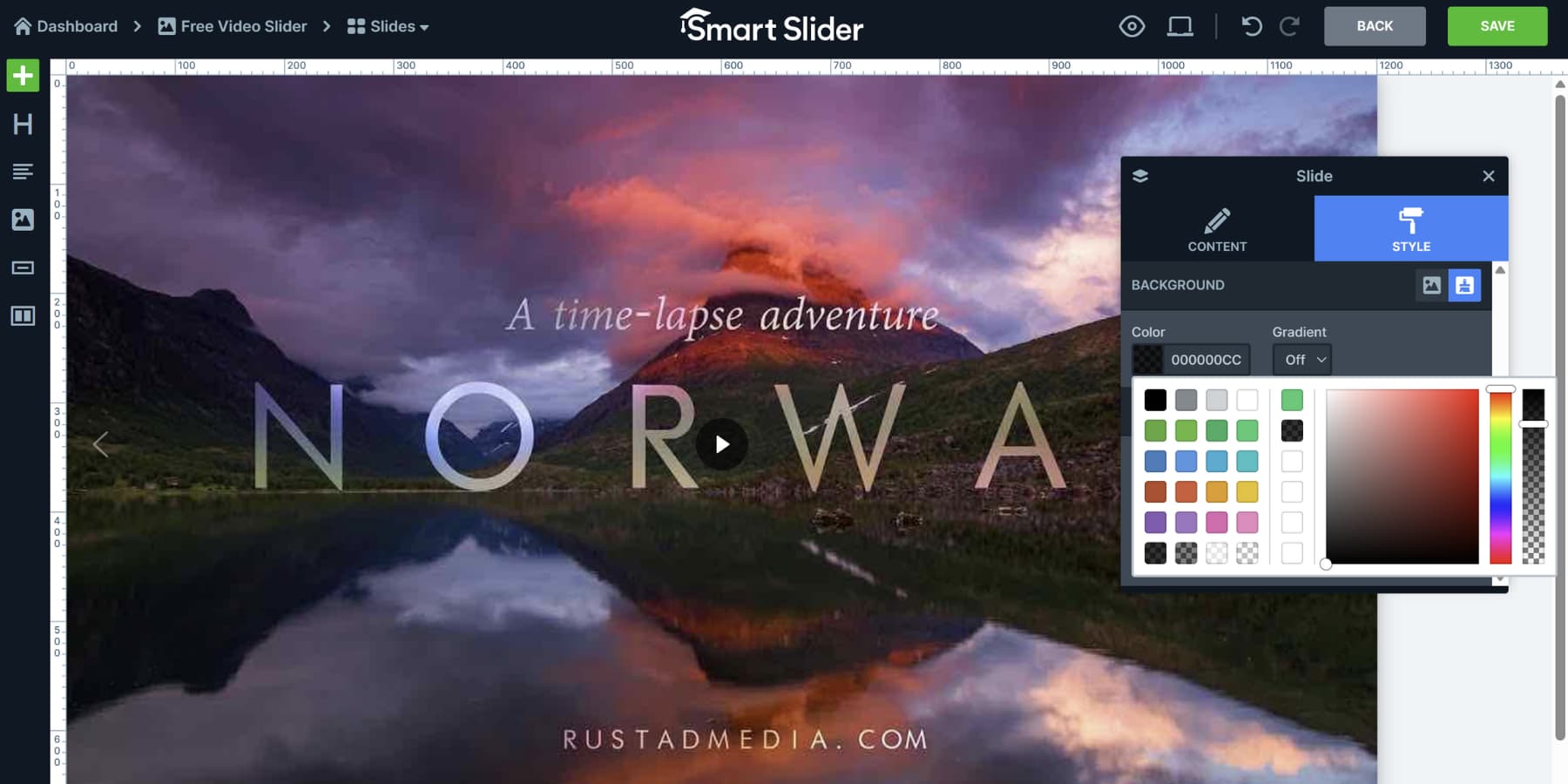 A screenshot of the UI of one of the plugins to demonstrate the difference between the UIs