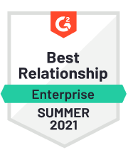 FORM G2 Enterprise Best Relationship Summer 2021 Badge