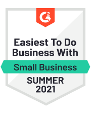 FORM G2 Small Business Easiest To Do Business Summer 2021 Badge