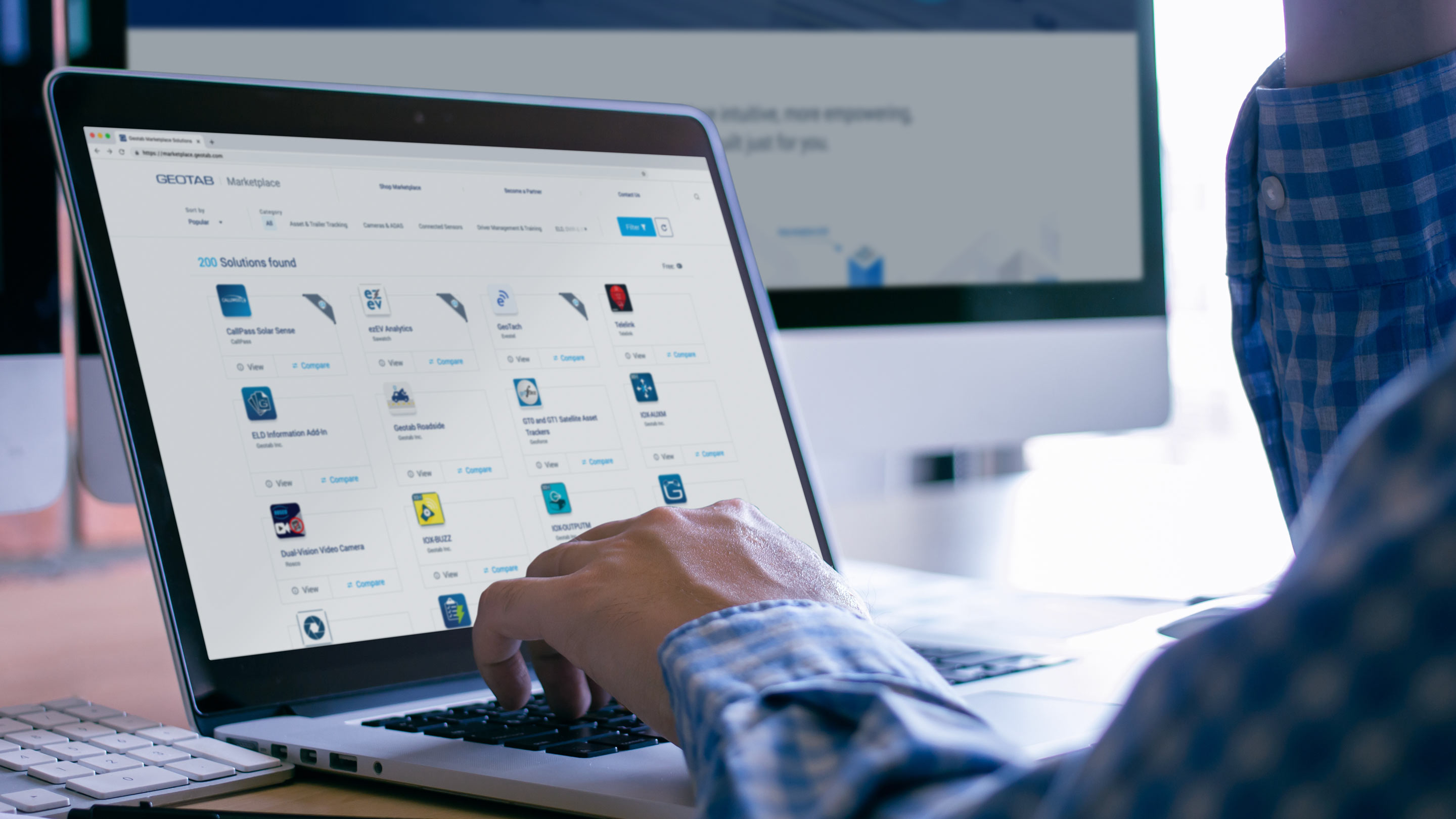 geotab marketplace on laptop