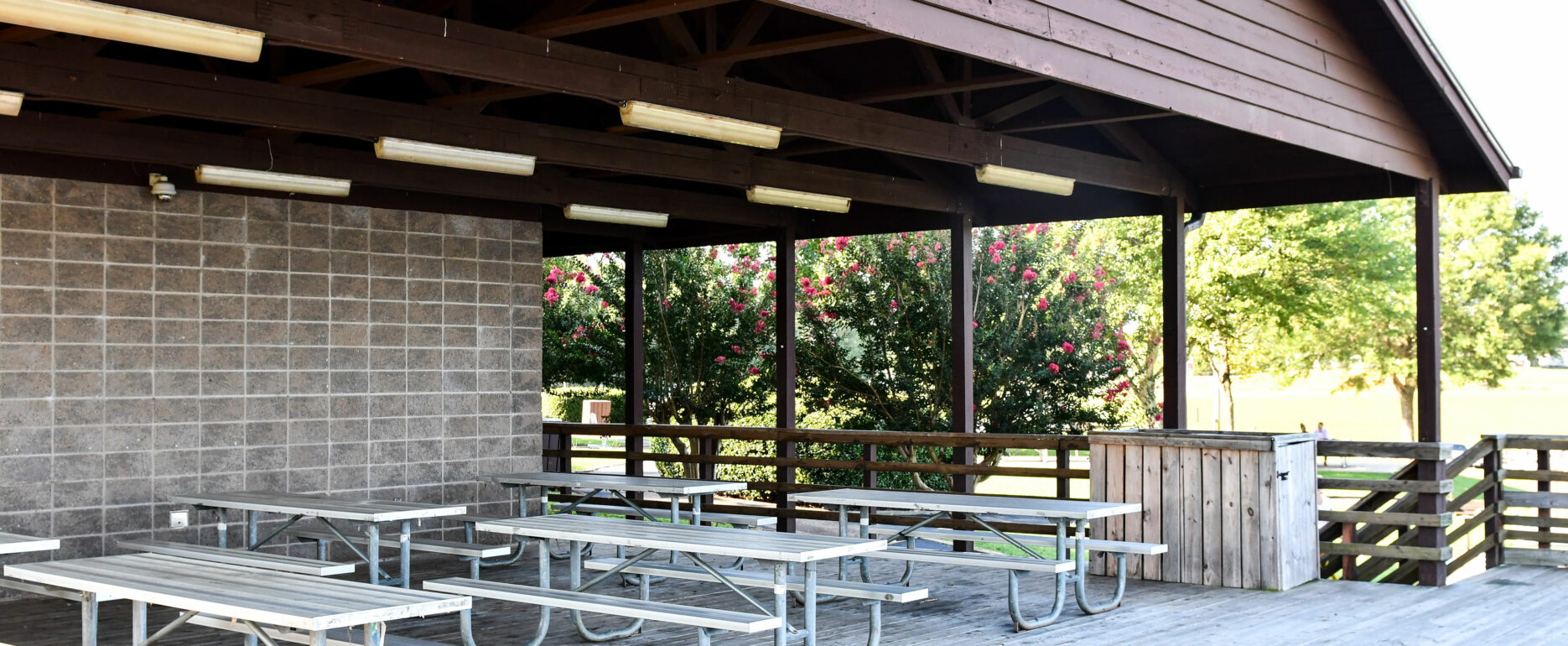 picnic shelter at the lake