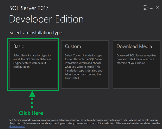 Zainstaluj serwer SQL