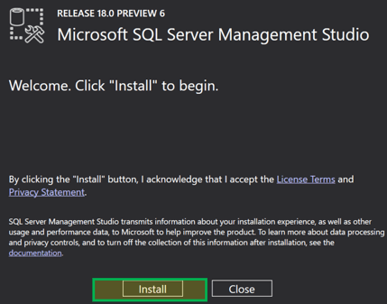 Download og installer SQL Server Management Studio