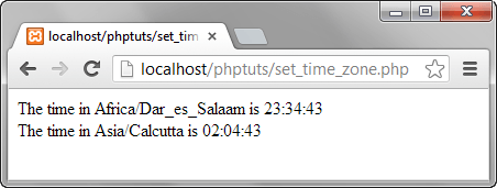 PHP indstiller tidszone Programmatisk