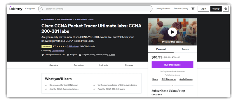 Cisco مختبرات CCNA Packet Tracer Ultimate: مختبرات CCNA 200-301