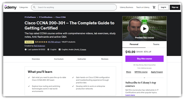 Cisco CCNA 200-301 – الدليل الكامل للحصول على الشهادة