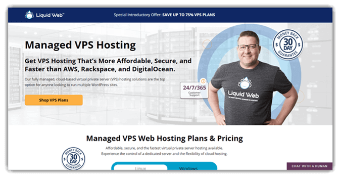 Liquid Web Webstedshosting i Storbritannien