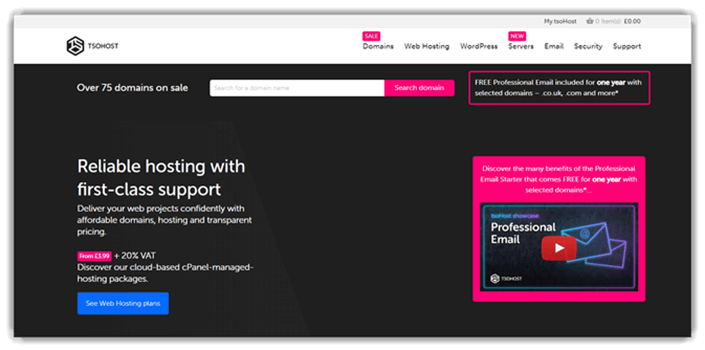 TSOHOST UK Webstedshosting