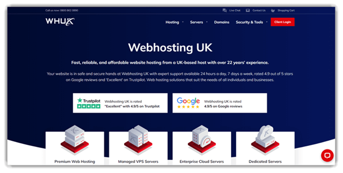 Webhosting Storbritannien