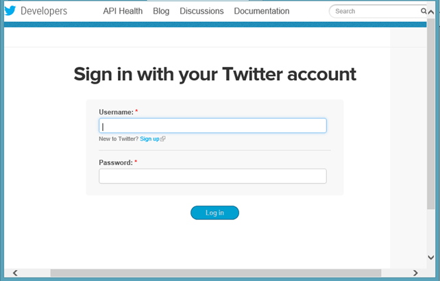 Skapa en Twitter-applikation