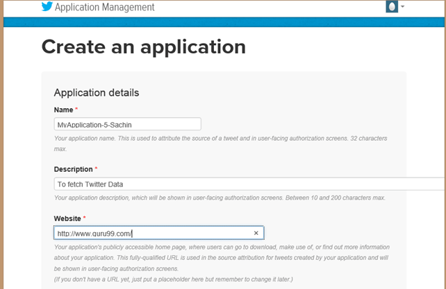 Skapa en Twitter-applikation